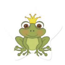 Fairy Tale Frog Prince with Crown Sticker