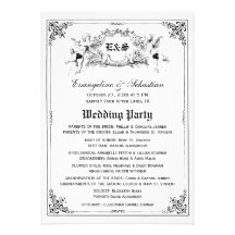 Fairy Tale Storybook Wedding Programs Custom Announcements