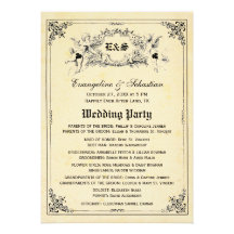 Fairy Tale Storybook Wedding Programs Custom Announcements