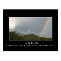 Fairy tales don't really have happy endings postcard