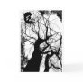 FAIRY WEBBY TREE B&W CARD