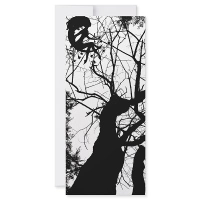 FAIRY WEBBY TREE B&W CUSTOMIZED RACK CARD by VoXeeD