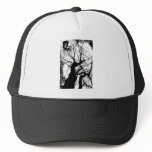 FAIRY WEBBY TREE BUBBLES B&W HAT