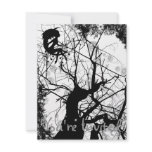 FAIRY WEBBY TREE BUBBLES B&W CUSTOM INVITE