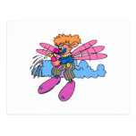 fairy wing clown postcards
