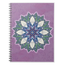 Fairy Wing Starburst Kaleidoscope Mandala Notebook