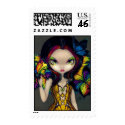 "Fairy with a Butterfly Mask" Stamp