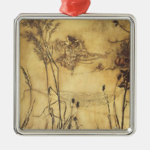 Fairy's Tightrope by Arthur Rackham, Vintage Art Ornament