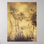 Fairy's Tightrope by Arthur Rackham, Vintage Art Posters