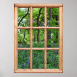 Fairytale Garden View from a Window (Premium) Print