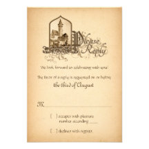 Fairytale Medieval Castle Once Upon Wedding RSVP Personalized Invite