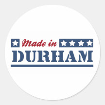 Fait à Durham Autocollant Rond