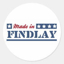 Fait dans Findlay Adhésifs Ronds