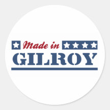 Fait dans Gilroy Adhésif Rond