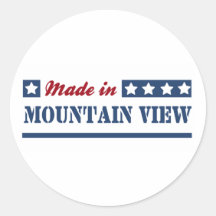 Fait dans le Mountain View Adhésifs Ronds