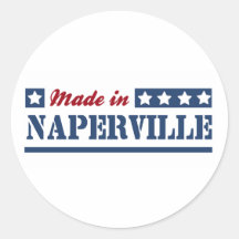 Fait dans Naperville Adhésif Rond