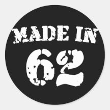 Fait en 1962 autocollant