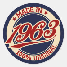 Fait en 1963 autocollant