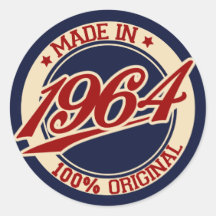 Fait en 1964 autocollant