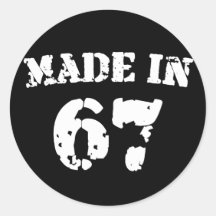 Fait en 1967 autocollant