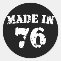 Fait en 1976 autocollants