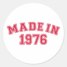 Fait en 1976 autocollants