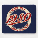 Fait en 1980 tapis de souris