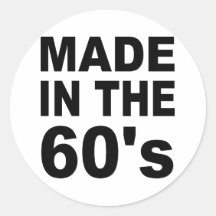 Fait pendant les années 60 - anniversaire adhésif rond