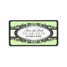 Faites gagner la date - cru d'étiquette de mariage étiquettes d’adresse