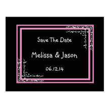 FAITES GAGNER LA DATE - noire et rose - travail de Cartes Postales
