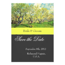 Faites gagner la date, Vincent van Gogh, verger da Cartons D'invitation