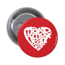 Faites mon battement de coeur (coeur rouge) - bout badges