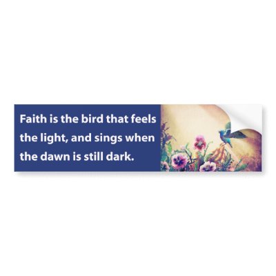 Faith Bird Bumper Stickers by BahaiFaith