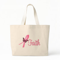 Faith Breast Cancer Awareness Canvas Bag