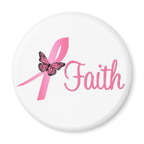 Faith Breast Cancer Awareness Fridge Magnet