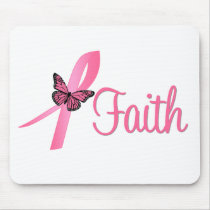 Faith Breast Cancer Awareness Mouse Pads