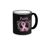 Faith Breast Cancer Awareness Ribbon Mugs