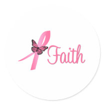 Faith Breast Cancer Awareness Sticker