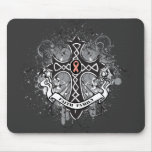 Faith Family Prayer Cross - Uterine Cancer mousepads