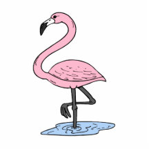 Faith Flamingo Cut Out