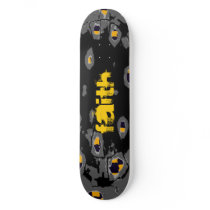 Faith holy chequered skateboard