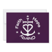 Faith Hope and Charity Greeting Cards/Invitations