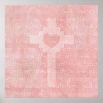 Faith Hope and Love Christian Poster