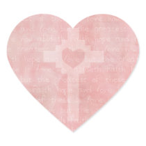 Faith Hope and Love Christian Heart Sticker
