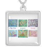 Faith Hope Love Angel Word Collage Jewellery Penda necklaces
