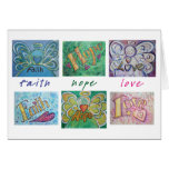 Faith Hope Love Angel Word Greeting or Note Cards