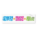 Faith Hope Love bumper stickers