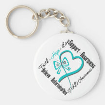 Faith Hope Love Butterfly - PKD Awareness Key Chain