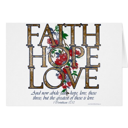 Faith Hope Love Christian Bible Verse Cards