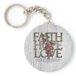 Faith Hope Love Christian Bible Verse keychains